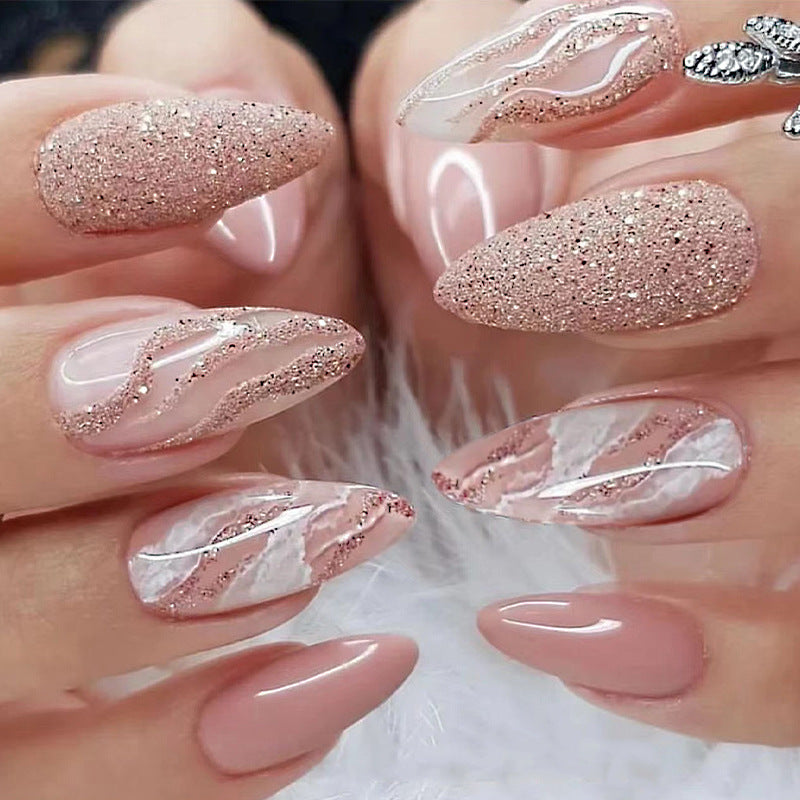 Elegant Glitter Gel Nail Art Tips Bowlift