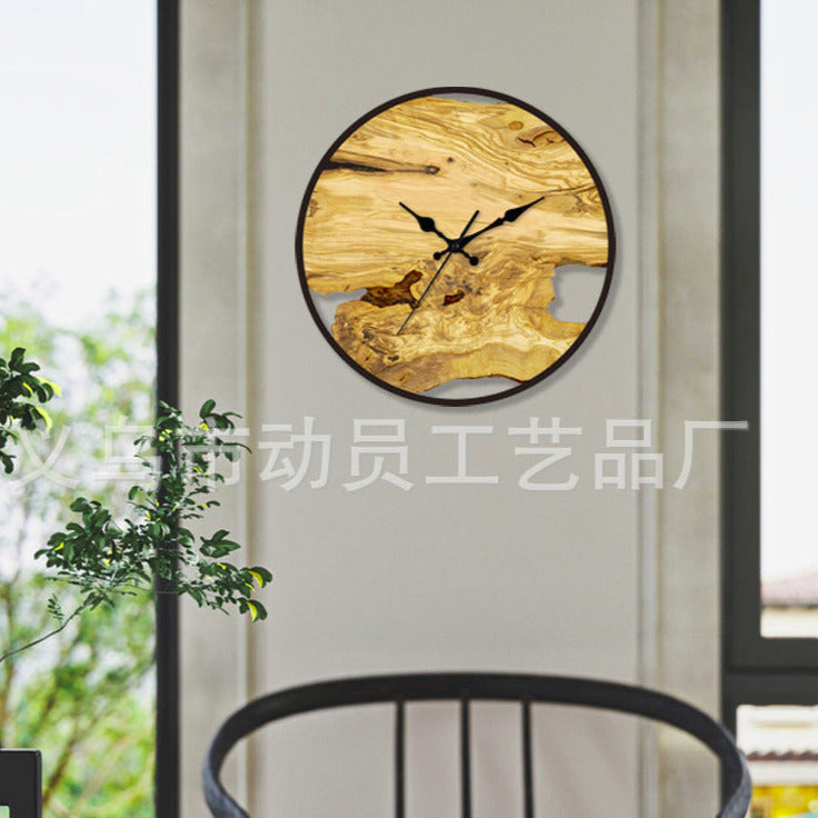 BowLift | Wood imitation acrylic silent wall clock for the living room 30 cm
