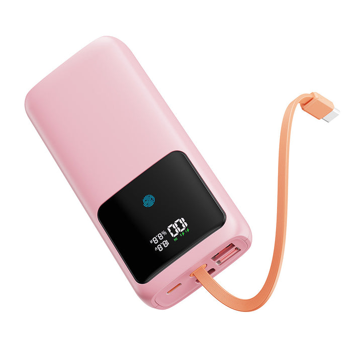 Power bank with LED display and integrated charging ports Bowlift