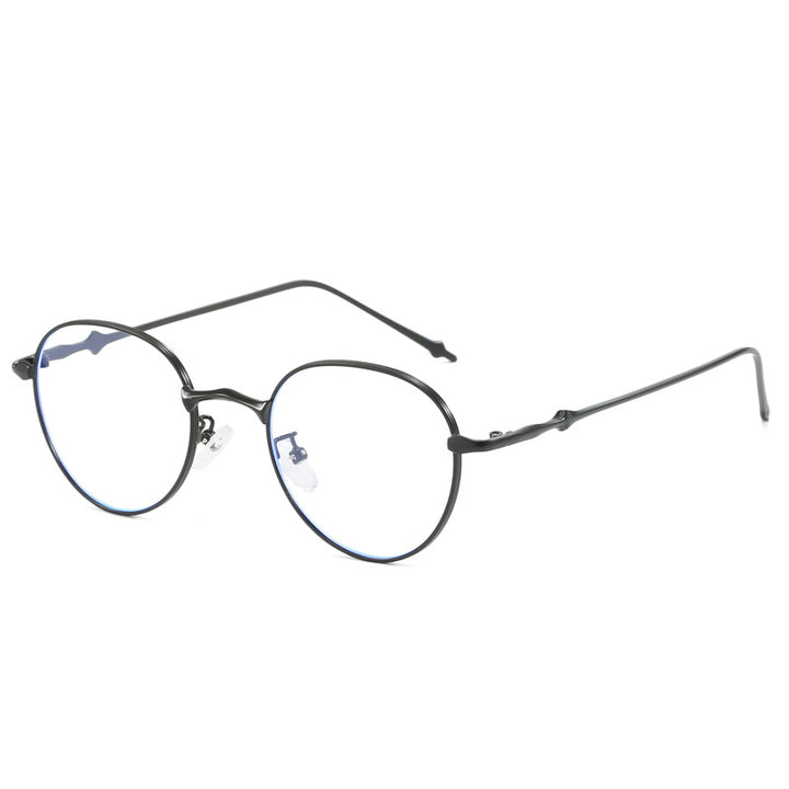 Ladies elegant round sunglasses with stylish metal frame Bowlift