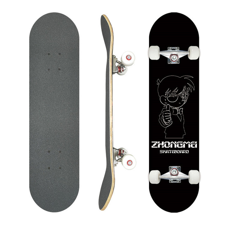 Complete Street Skateboard with Maple Deck Concave and Durable PU Wheels Bowlift