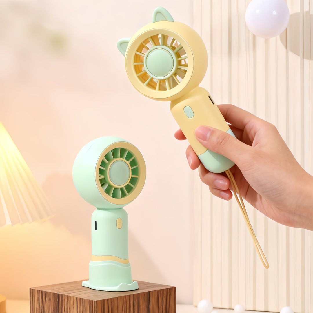 Women's Portable Mini Fan with Innovative Design and USB Charging Function Bowlift