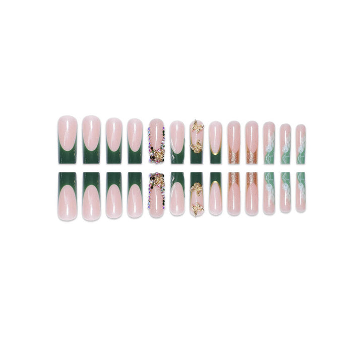 Artistic Marble Effect Press-On Nail Extensions Bowlift