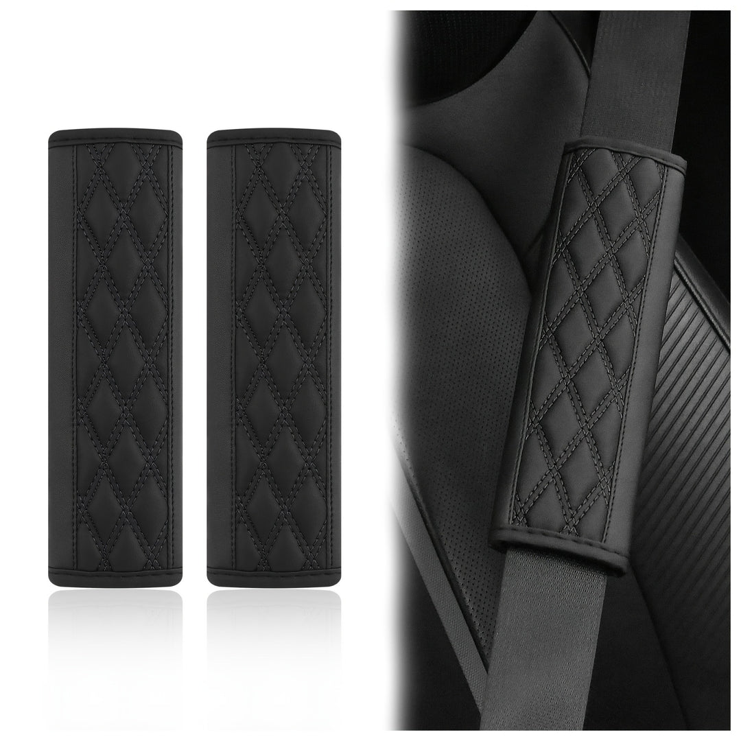 Quilted PU Leather Seat Belt Shoulder Pads Bowlift