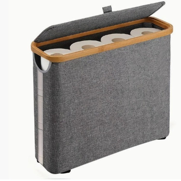 Multifunctional laundry storage box with bamboo lid Bowlift