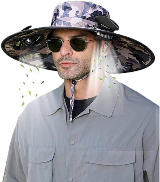 Outdoor sun hat with wide brim, integrated ventilation, UV protection, and chin strap Bowlift