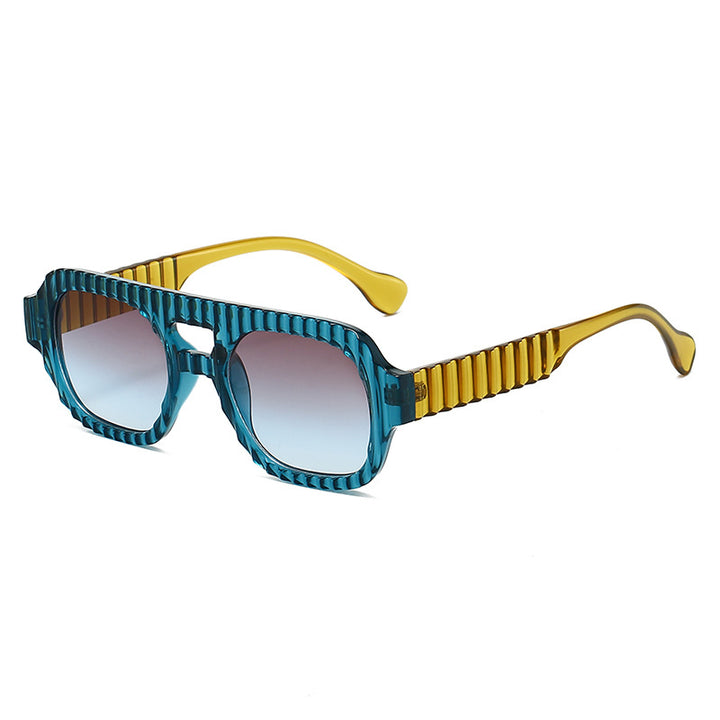 Ladies fashionable sunglasses in futuristic design with textured frame Bowlift