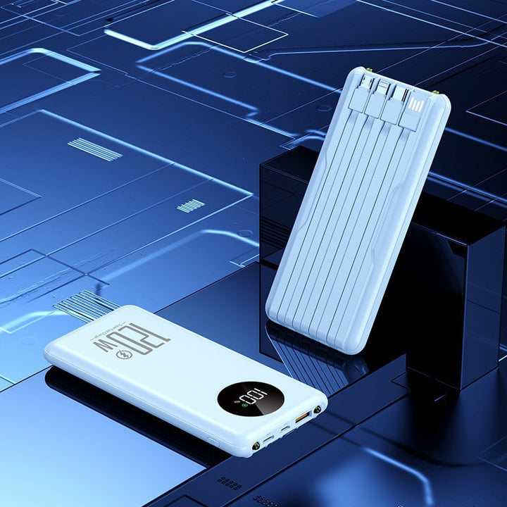 Portable high-performance power bank with intelligent cable management Bowlift