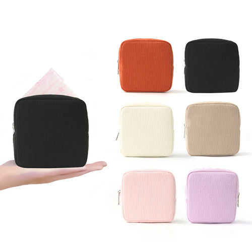 Cosmetic storage bag with structured surface Bowlift