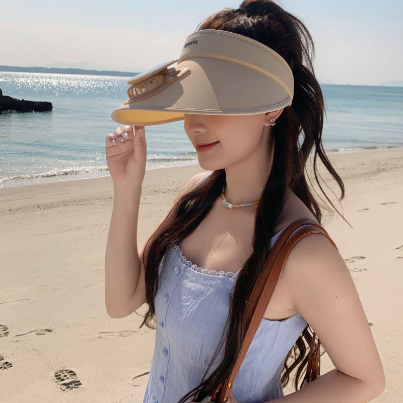 Adjustable sun visor for with integrated smartphone holder and UV protection Bowlift