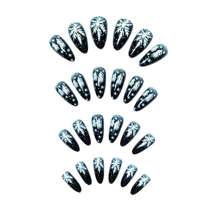 Snowy Winter-Themed Nail Art Bowlift