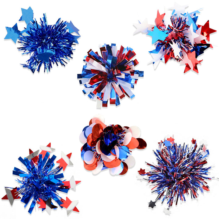 Women's nan metallic confetti pom pom hair clip with secure alligator grip Bowlift