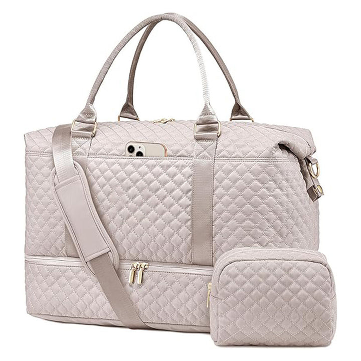 Padded Travel Bag with Removable Cosmetic Pouch Bowlift