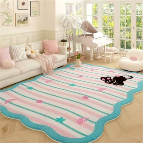 Floral Pattern Playful Area Rug