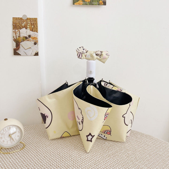 Women's Folding Umbrella with Playful Animal Design Bowlift