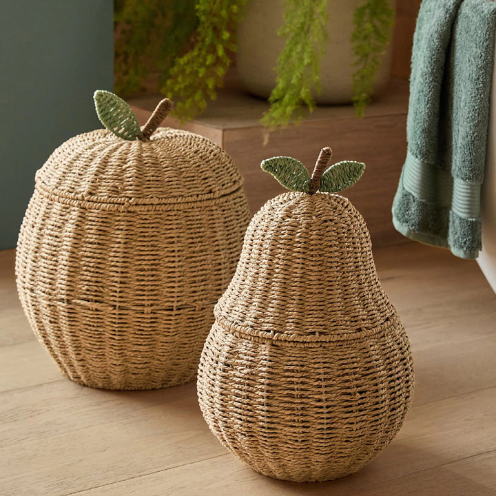 Decorative Woven Fruit-Shaped Storage Basket Bowlift