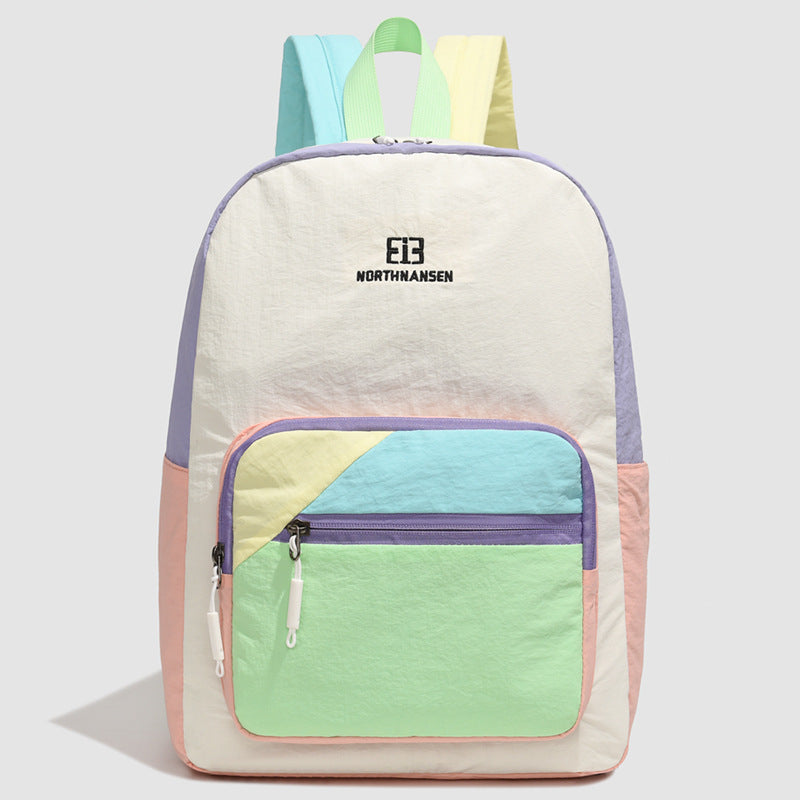 Color Blocked Casual Backpack