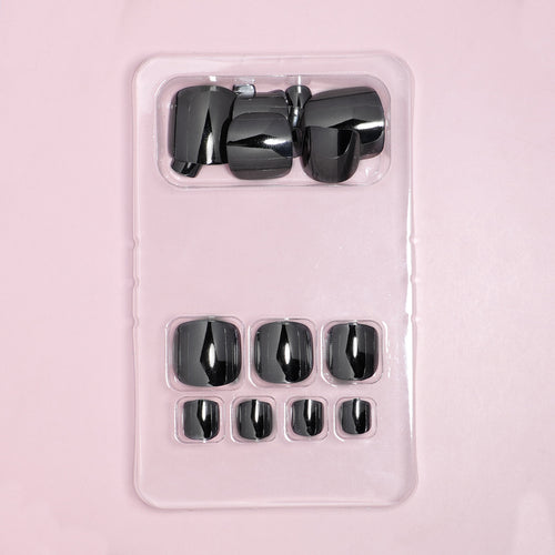 Premium Glossy Square Press-On Nails Bowlift