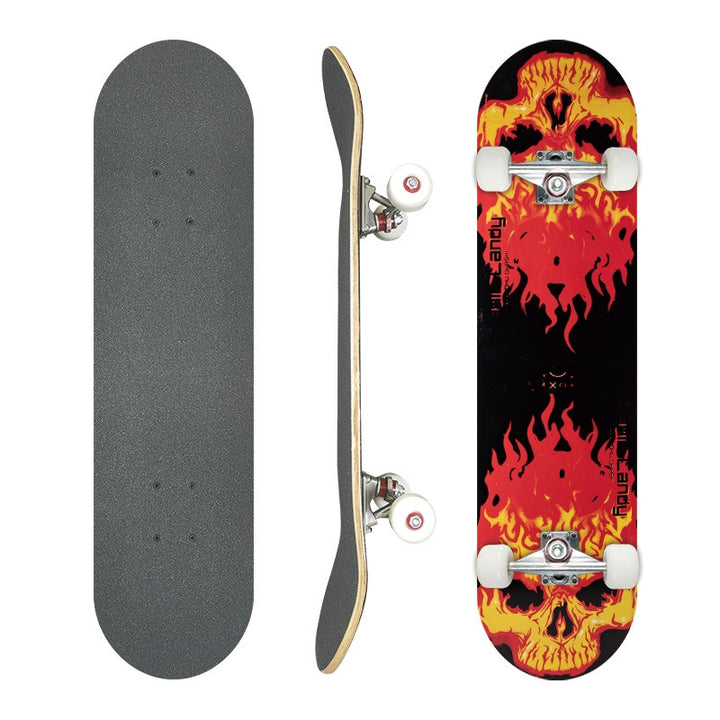 Complete Street Skateboard with Maple Deck Concave and Durable PU Wheels Bowlift