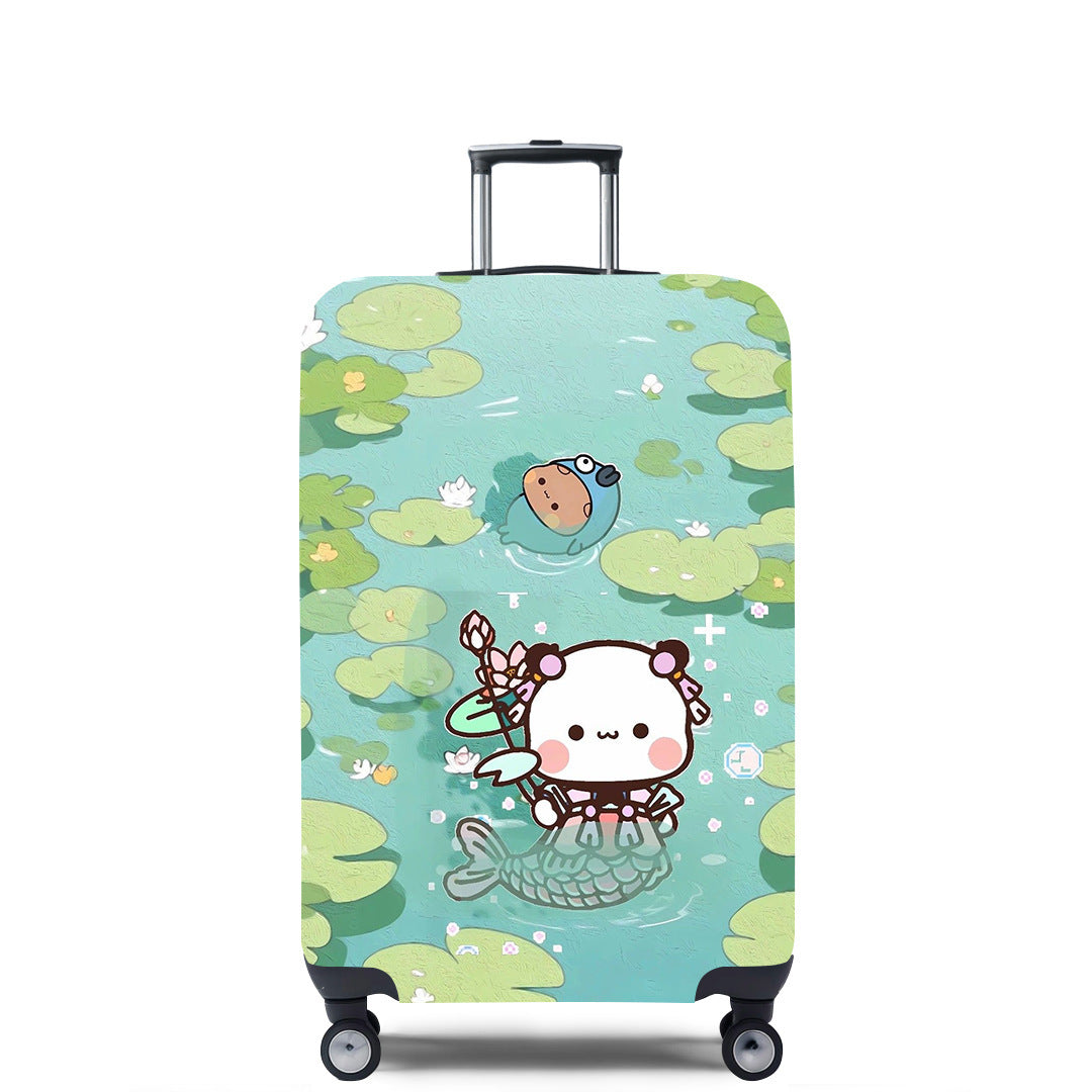 Unisex Hard Shell Suitcase with Creative Travel Motif Bowlift