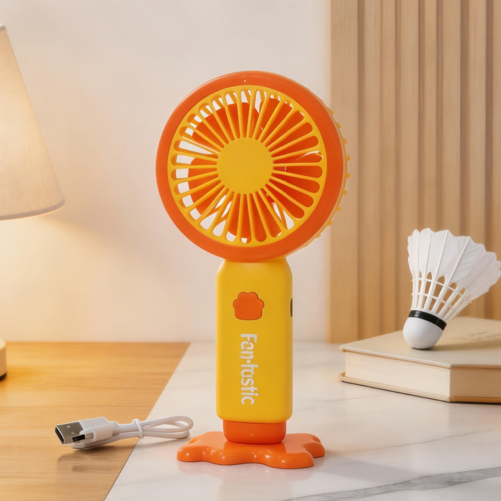 Ladies Portable Hand Fan with Multifunctional USB Charging Function and Ergonomic Design Bowlift