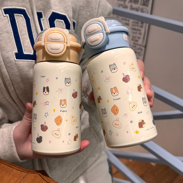 Ladies water bottle with cute animal motifs and safe closure system Bowlift