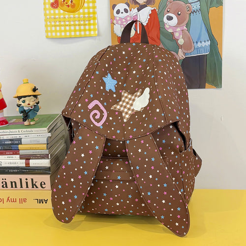 Cute Bunny Ear Patterned Backpack