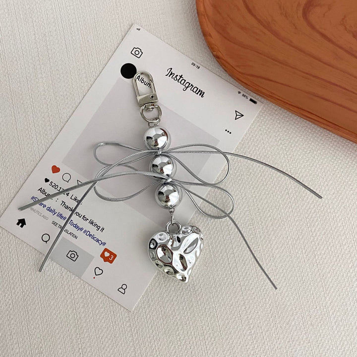 Heart-Embellished Keychain Bowlift