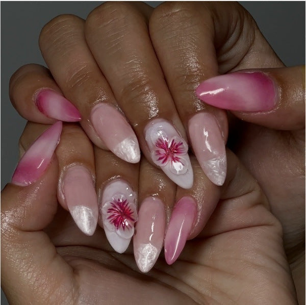 Premium Press-On Nail Set with Decorative Accents Bowlift