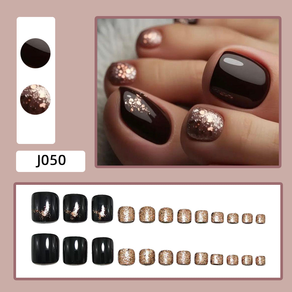 Glitter-accented artificial nails Bowlift