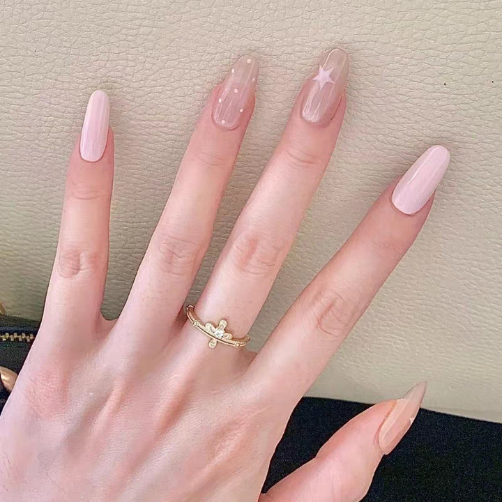 Decorative Press-On Nail Extensions with Bow and Rhinestone Accents Bowlift