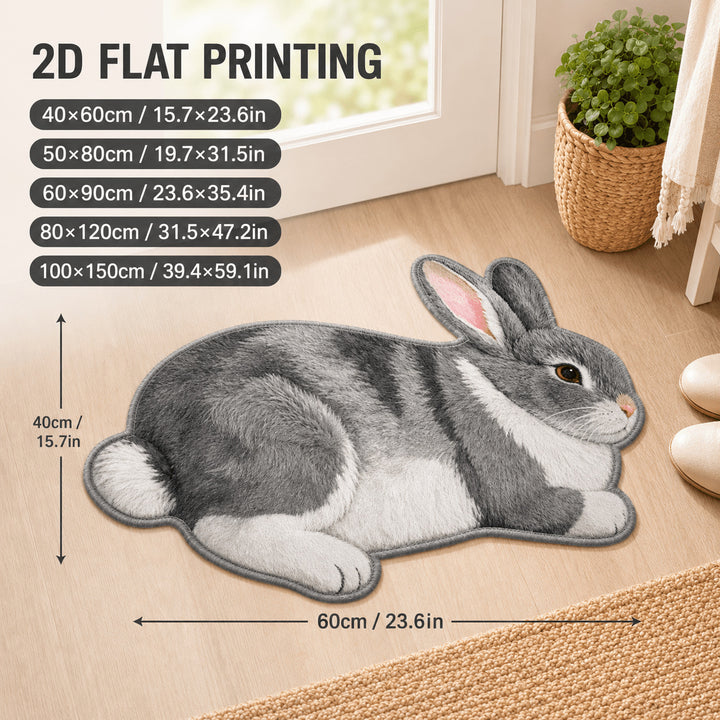 Rabbit-shaped Decorative Rug