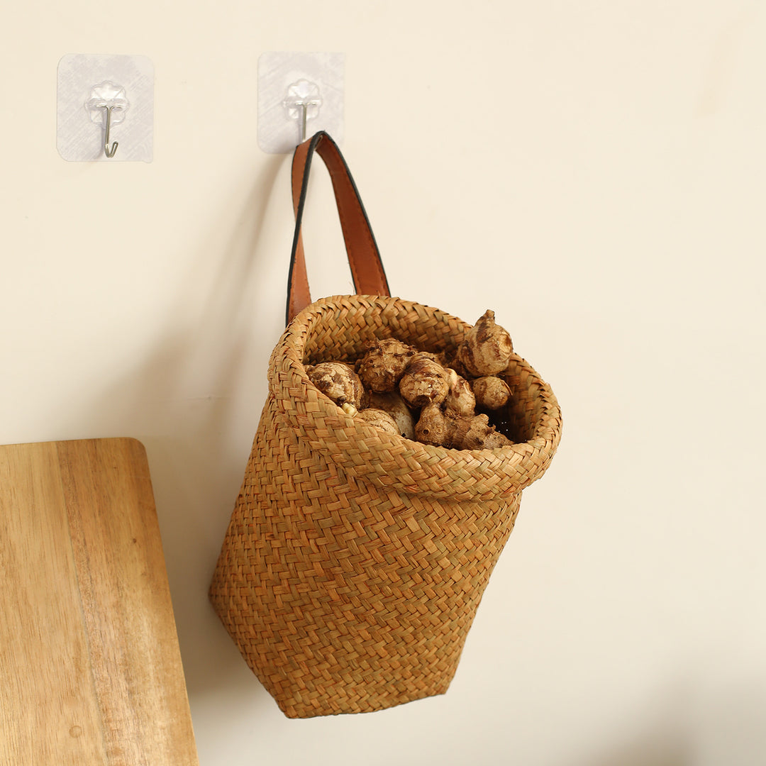 Unisex Handwoven Decorative Basket with Practical Handles Bowlift