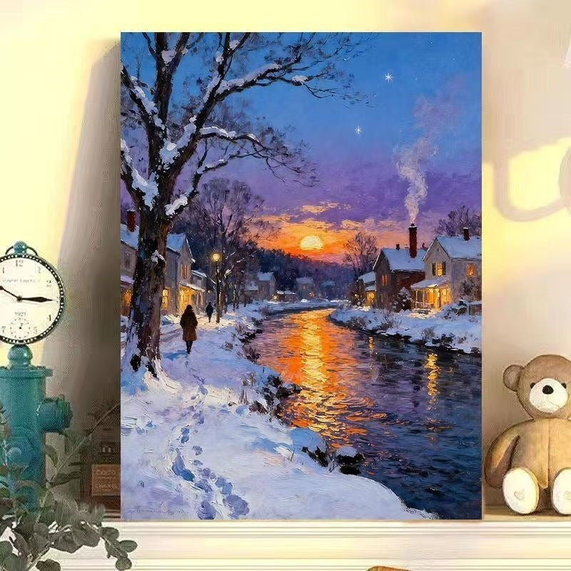Winter Wonderland Landscape Canvas Art Bowlift