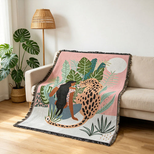 Nature-Inspired Artistic Throw Blanket