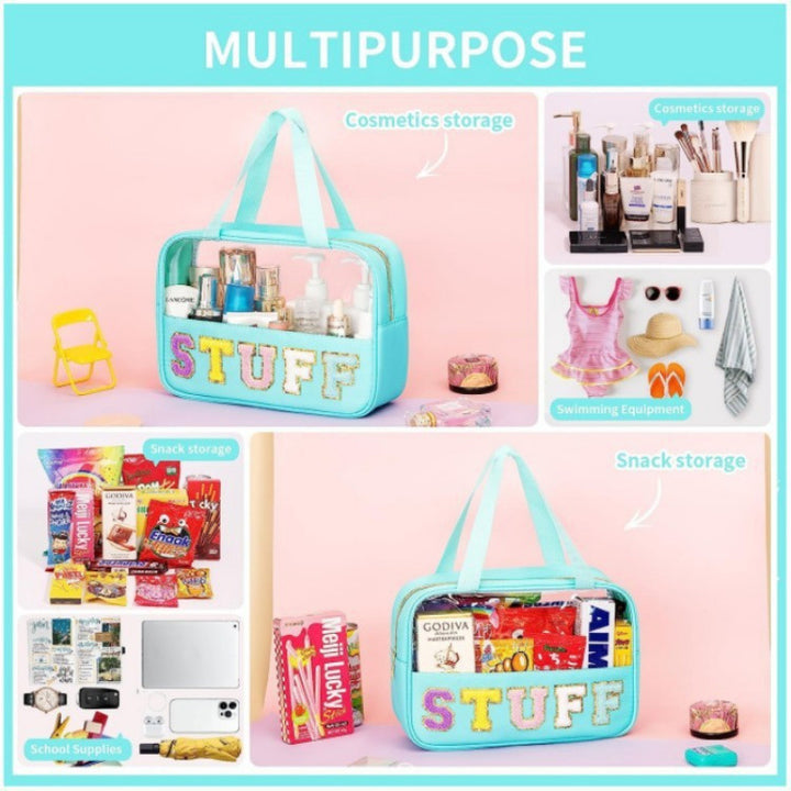 Cosmetic Organizer Bag with Clear Viewing Window Bowlift