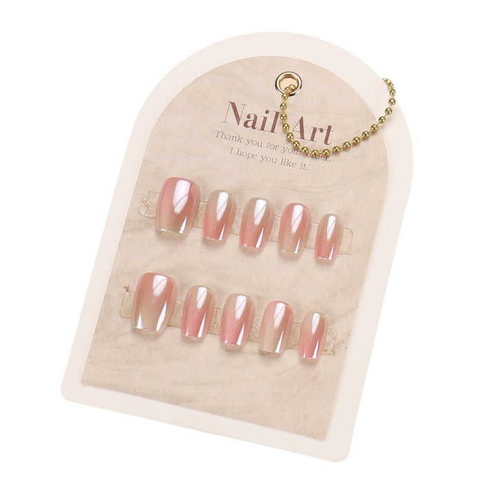 Premium Glossy Press-On Nail Set with Gradient Finish Bowlift