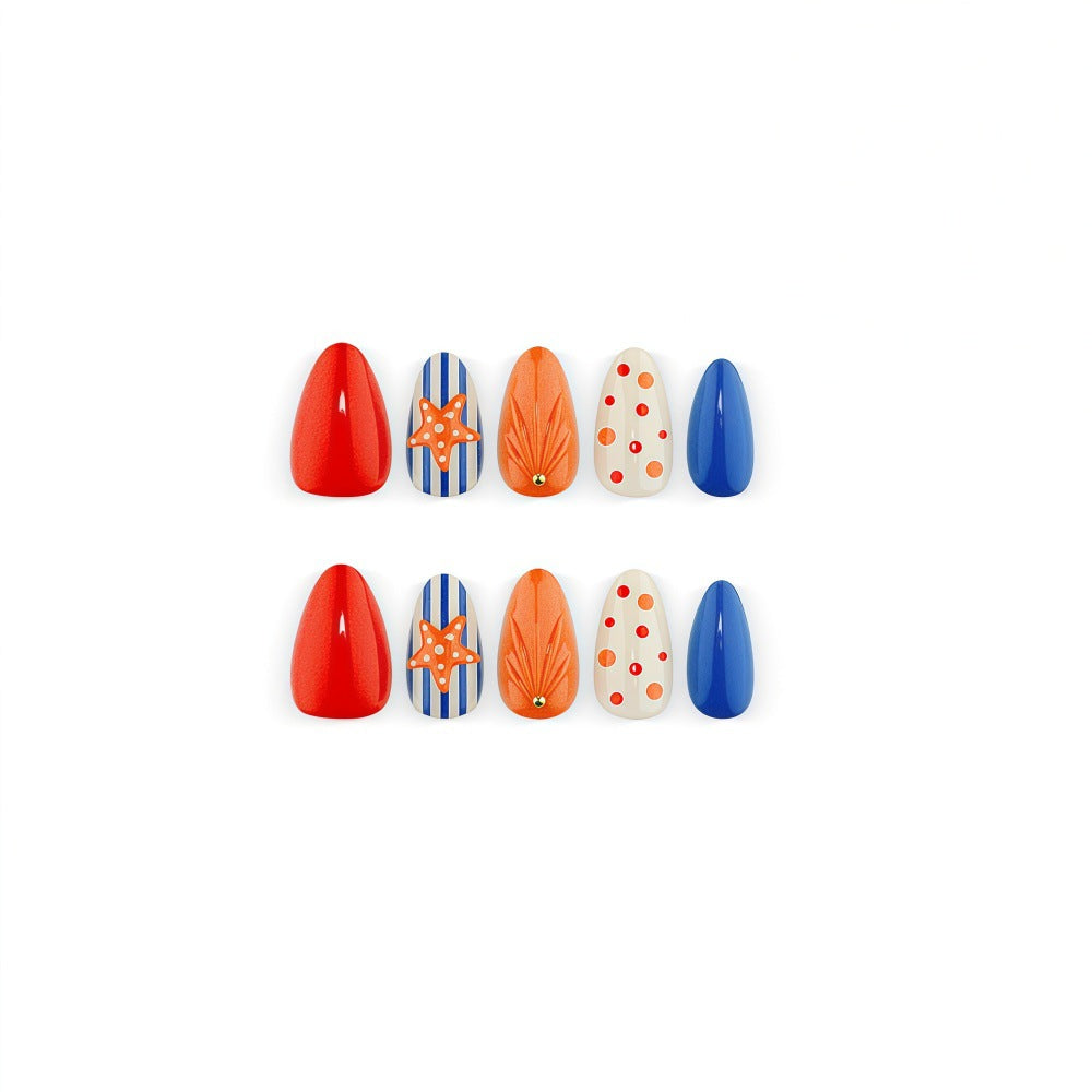 Artificial nails in playful summer design Bowlift