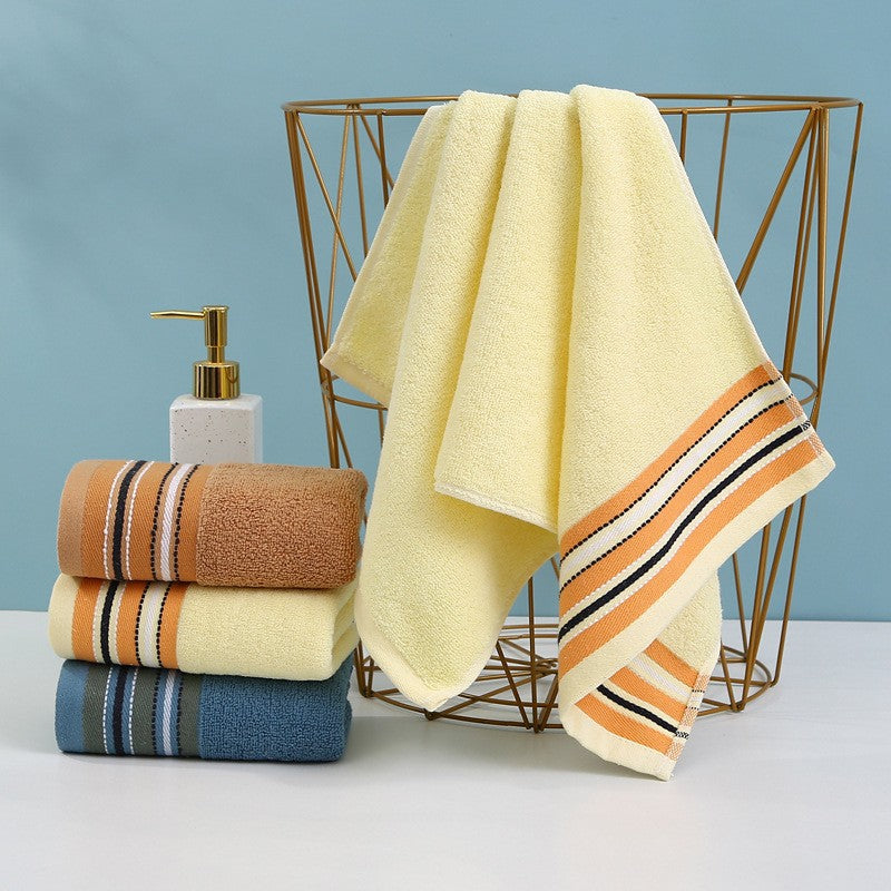 Premium Terry Bath Towel With Elegant Striped Border Bowlift