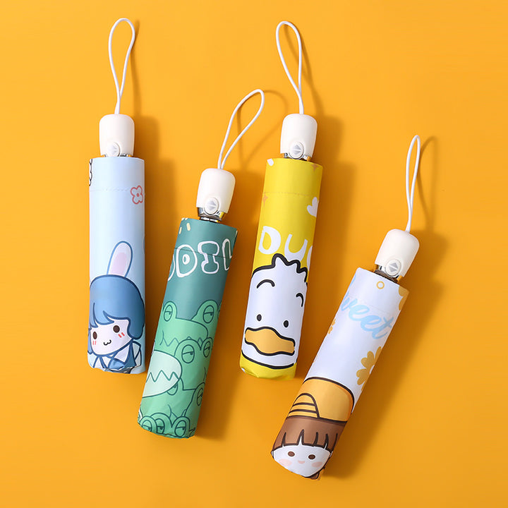 Ladies funny folding umbrella with animal motifs Bowlift