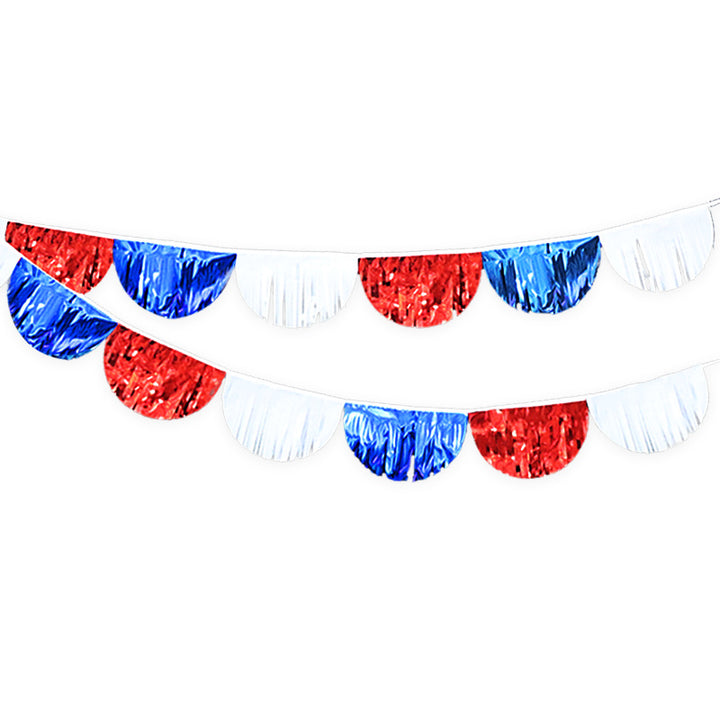 Unisex nan shiny metallic fringe garland with semicircular pendants Bowlift
