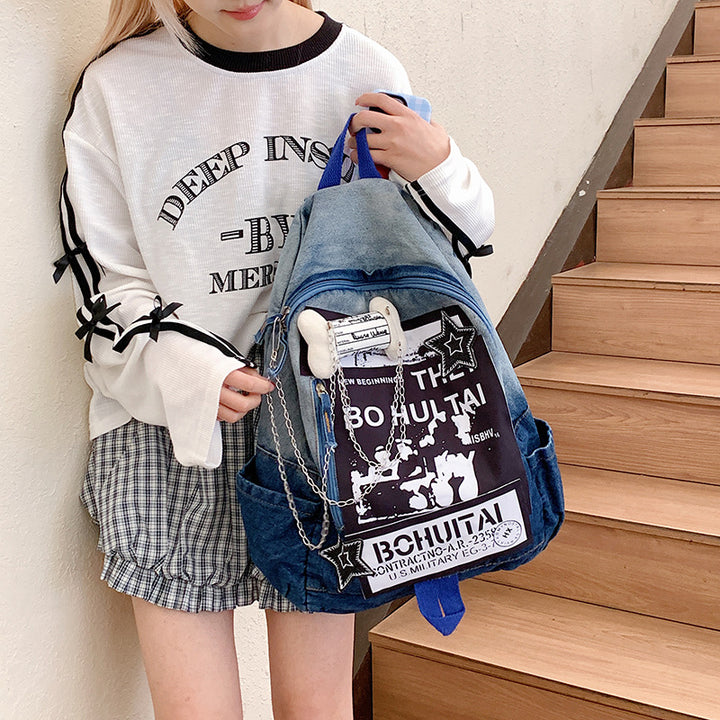 Casual Graphic Print School Backpack Bowlift