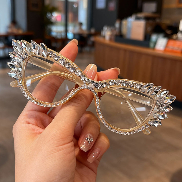 Luxury Cat-Eye Rhinestone Sunglasses Bowlift