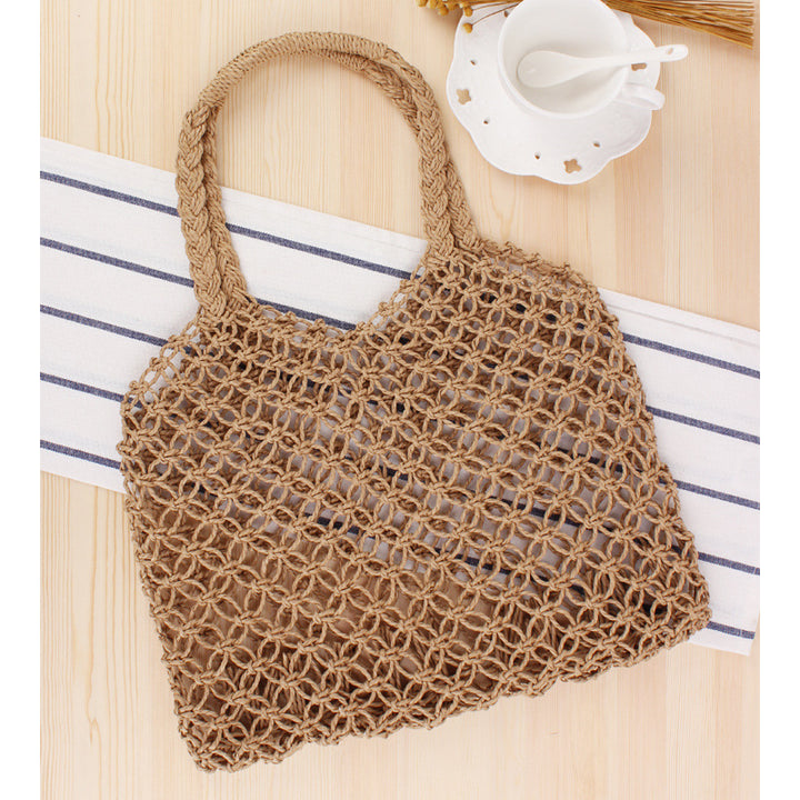 Fashionable net tote bag made from natural materials Bowlift