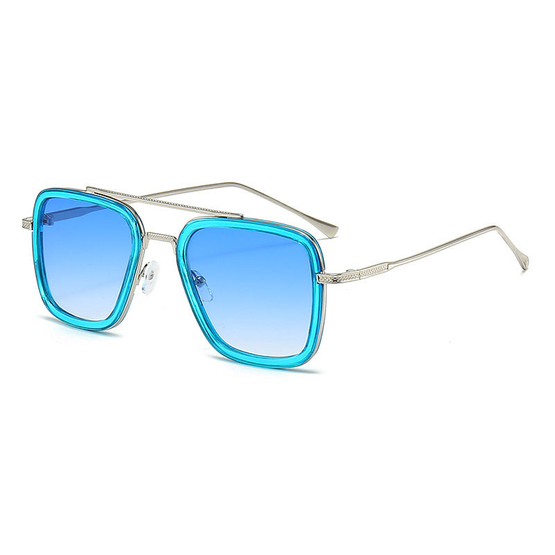 Women's fashionable square sunglasses with glamorous metal frame Bowlift