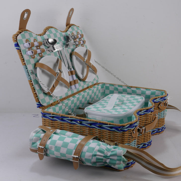 Ladies picnic basket with extensive equipment and stylish interior Bowlift