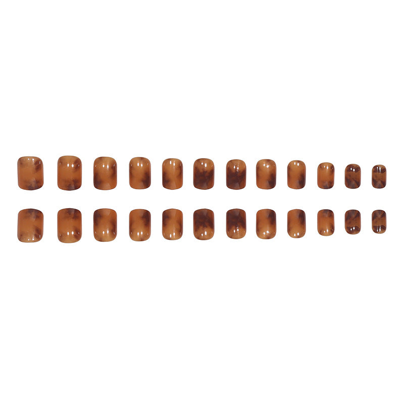 Elegant Glossy Square Press-On Nails Bowlift