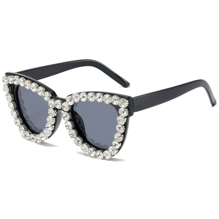 Women’s extravagant oversized sunglasses with crystal embellishments Bowlift