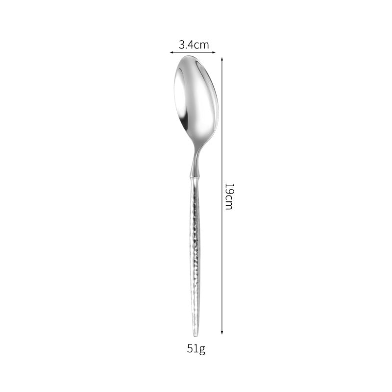 Elegant soup spoon with structured handle Bowlift