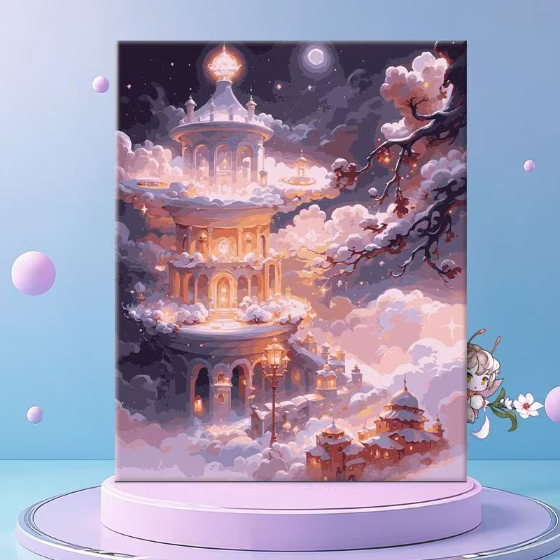 Whimsical Floral Fantasy Canvas Wall Art Bowlift